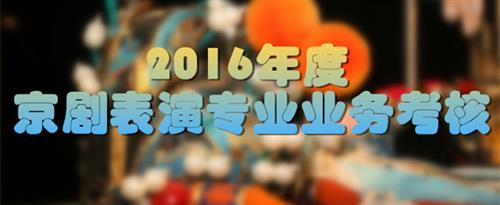 女人鸡巴免费视频国家京剧院2016年度京剧表演专业业务考...